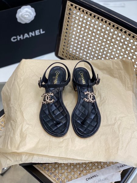 Chanel Classic strappy calfskin sandals