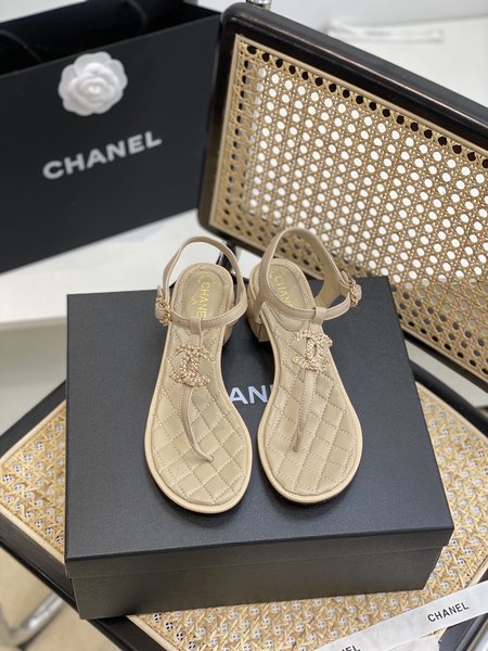 Chanel Classic strappy calfskin sandals