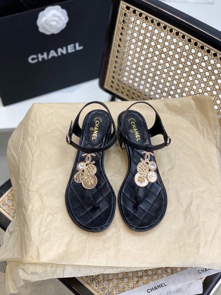 Chanel Classic strappy calfskin sandals