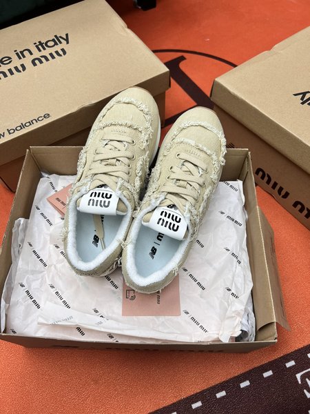 Miu Miu x New Balance 574 574 joint denim shoes