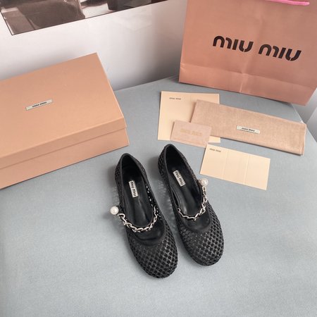 Miu Miu cutout flat shoes