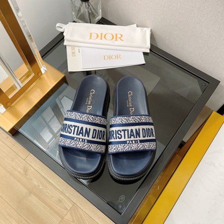 Dior Dway embroidered sandal slides