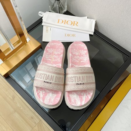 Dior Dway embroidered sandal slides