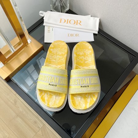 Dior Dway embroidered sandal slides