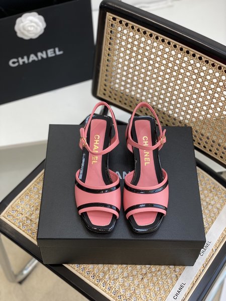 Chanel authentic grade mid heel sandals