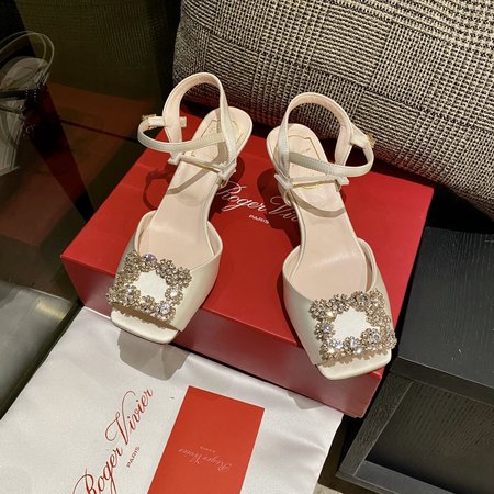 Roger Viver Diamond buckle sandals in silk fabric 310