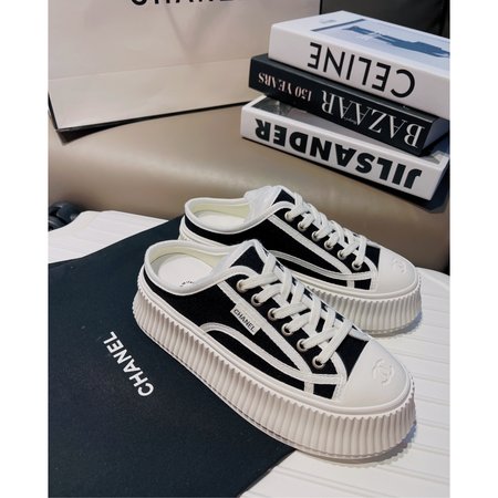 Chanel Thick sole half slippers 5.5cm thick