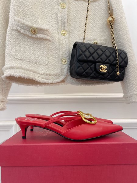 Valentino V Buckle Series Slippers