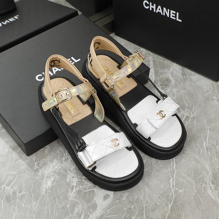 Chanel Candy sandals in sheepskin