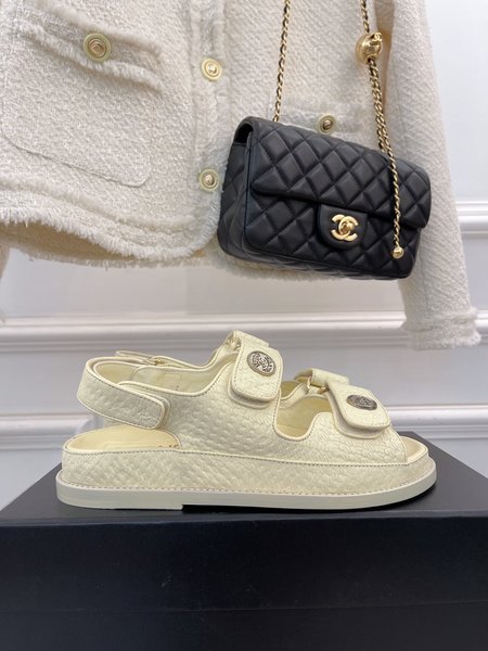 Chanel Classic CC Velcro Sandals