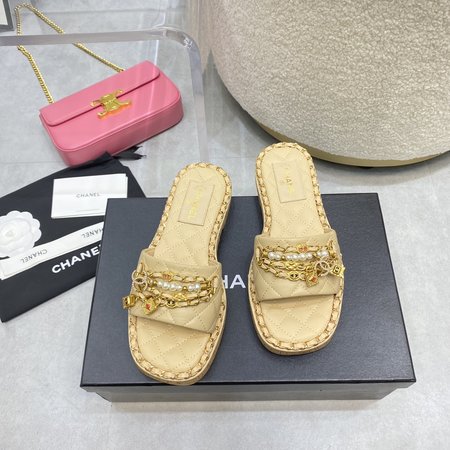 Chanel chain slippers