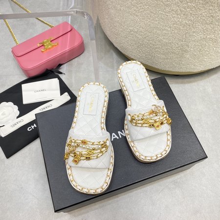 Chanel chain slippers