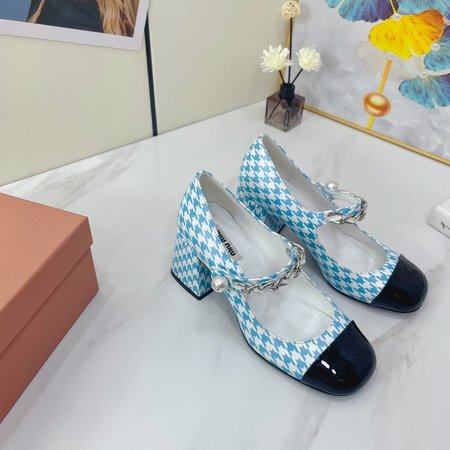 Miu Miu Two-Tone Panel Stretch Elephant Shoes