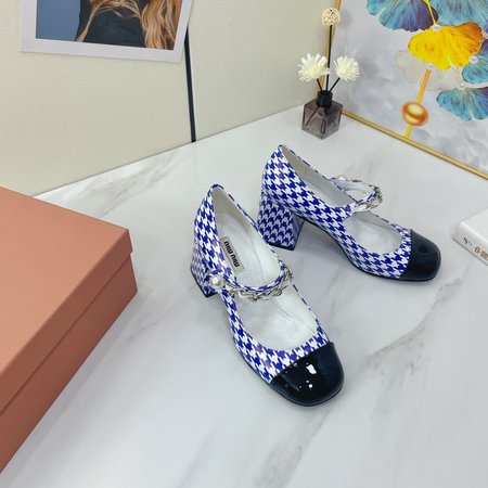 Miu Miu Two-Tone Panel Stretch Elephant Shoes