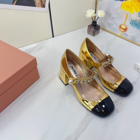 Miu Miu Two-Tone Panel Stretch Elephant Shoes