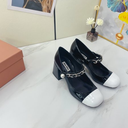 Miu Miu Two-Tone Panel Stretch Elephant Shoes