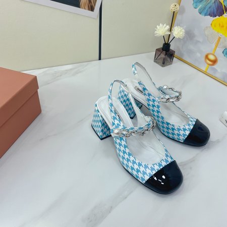 Miu Miu Two-Tone Panel Stretch Elephant Shoes