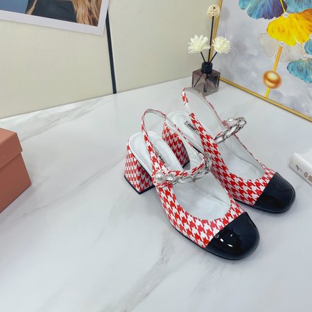 Miu Miu Two-Tone Panel Stretch Elephant Shoes