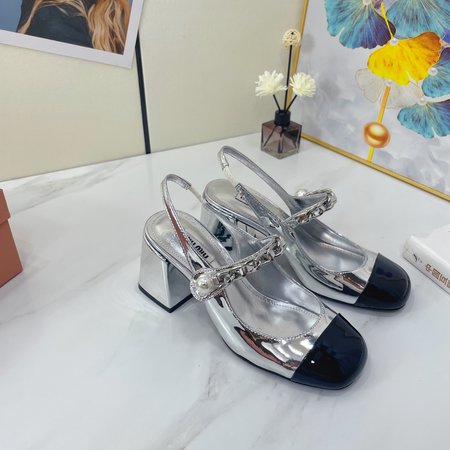 Miu Miu Two-Tone Panel Stretch Elephant Shoes