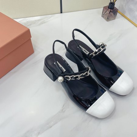 Miu Miu Two-Tone Panel Stretch Elephant Shoes