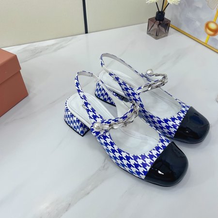 Miu Miu Two-Tone Panel Stretch Elephant Shoes