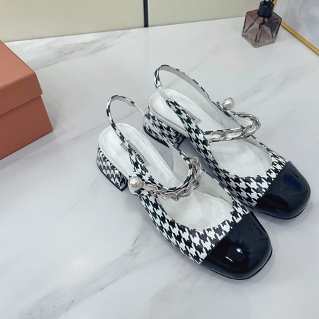 Miu Miu Two-Tone Panel Stretch Elephant Shoes