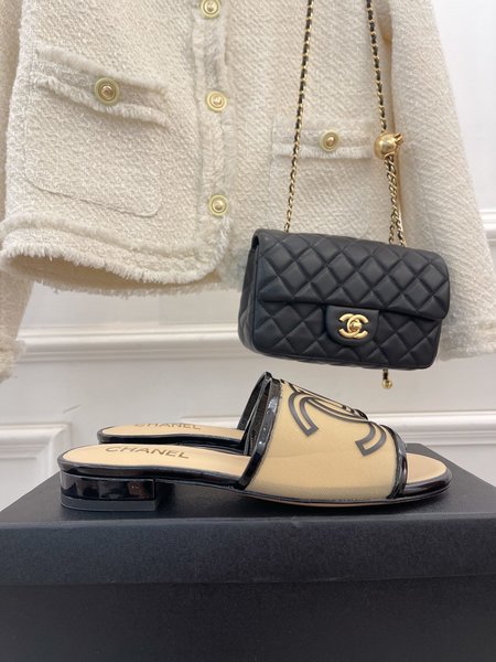 Chanel Glamorous Mesh Slippers