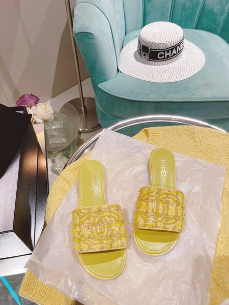 Chanel Embossed slippers