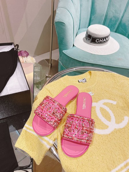 Chanel Embossed slippers