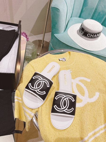 Chanel Embossed slippers