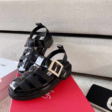 Roger Viver Vintage Braided Roman Shoes