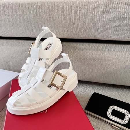 Roger Viver Vintage Braided Roman Shoes