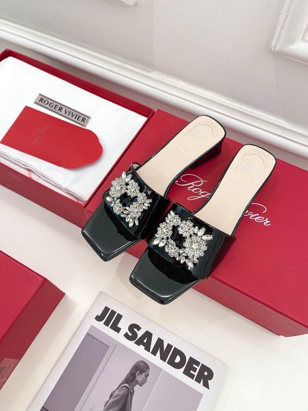 Roger Viver Swarovski crystal slippers