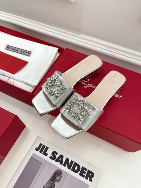 Roger Viver Swarovski crystal slippers