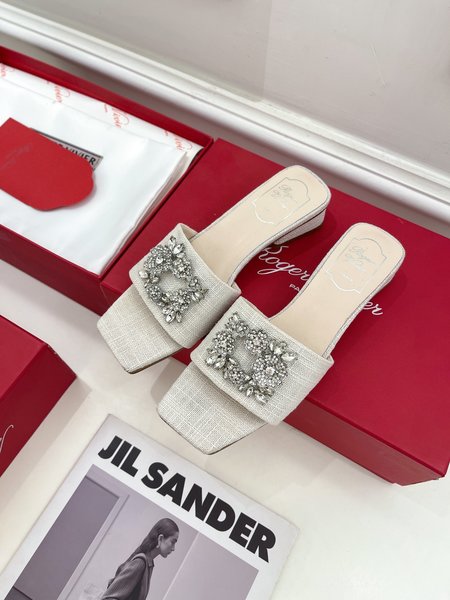 Roger Viver Swarovski crystal slippers