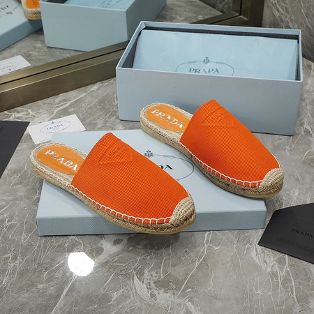 Prada Espadrilles Shoes Three-dimensional Logo