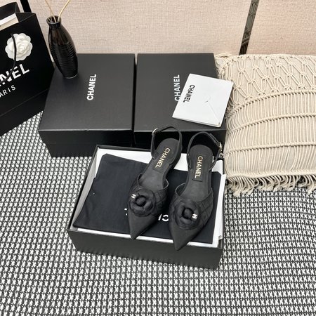 Chanel Camellia Flat Sandals