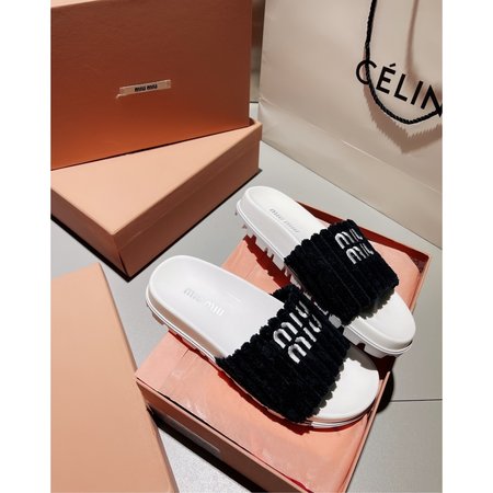 Miu Miu towel slippers