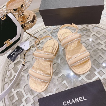 Chanel pearl sandals
