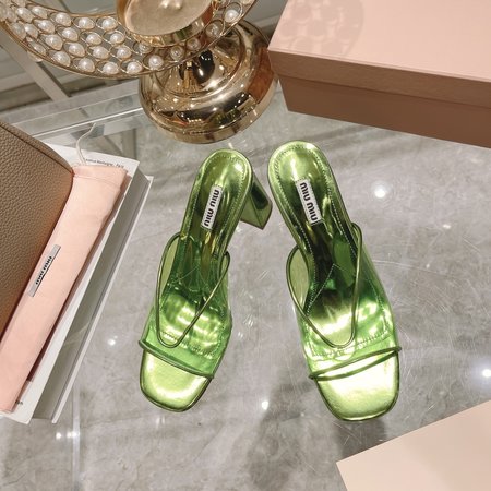 Miu Miu Green High Heel Sandals