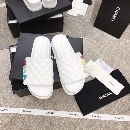 Chanel Colorful Platform Slippers