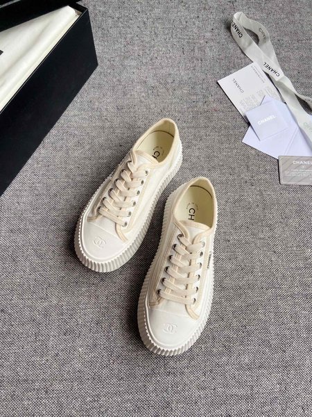 Chanel Platform Half Slipper Canvas