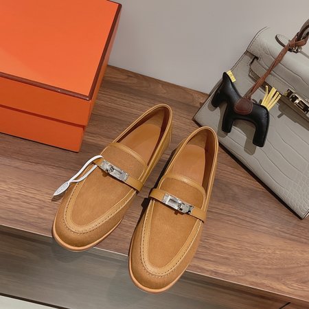 Hermes Kelly buckle loafers