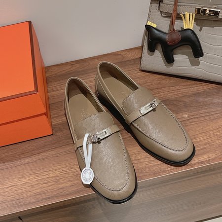 Hermes Kelly buckle loafers