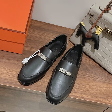 Hermes Kelly buckle loafers
