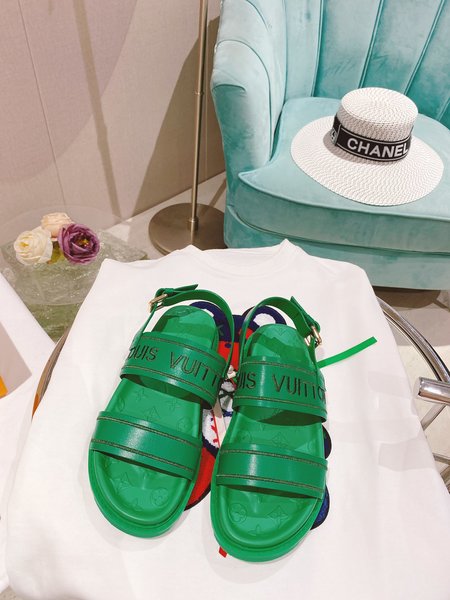 Louis Vuitton Embossed slide sandals