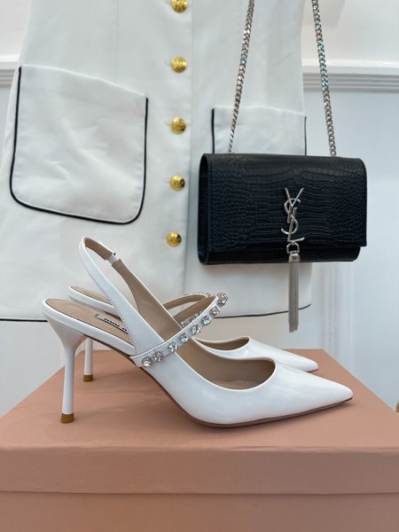 Miu Miu pointed rhinestone sandals