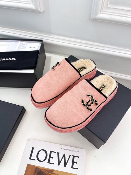 Chanel Wool Half Slippers