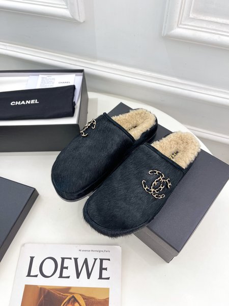 Chanel Wool Half Slippers