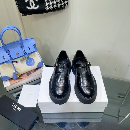 Celine autumn winter loafers cowhide inner goatskin